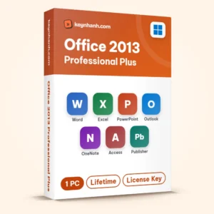 Hộp key Office 2013 Professional Plus bản quyền gồm Word, Excel, PowerPoint, Outlook, OneNote, Access, Publisher