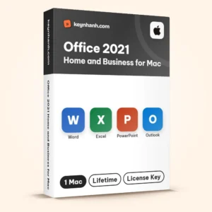 Hộp key Office 2021 Home and Business for Mac bản quyền gồm Word, Excel, PowerPoint, Outlook – 1 Mac, Lifetime, License Key