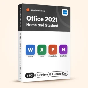Hộp key Office 2021 Home and Student bản quyền gồm Word, Excel, PowerPoint, OneNote – 1 PC, Lifetime, License Key