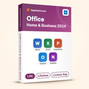 Hộp key Office Home & Business 2024 bản quyền gồm Word, Excel, PowerPoint, Outlook, OneNote – 1 PC, Lifetime, License Key