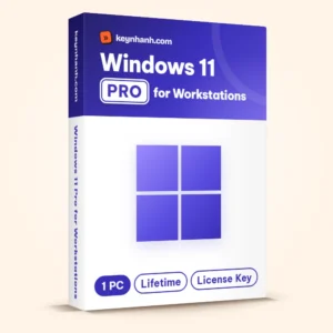 Hộp key Windows 11 Pro for Workstations bản quyền – 1 PC, Lifetime, License Key