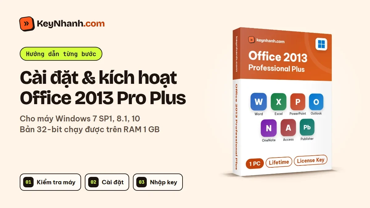 Cài đặt và kích hoạt Office 2013 Pro Plus trên Windows 7, 8.1, 10