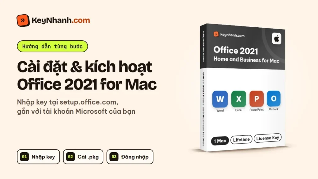 Cài đặt và kích hoạt Office 2021 for Mac trên MacBook, iMac