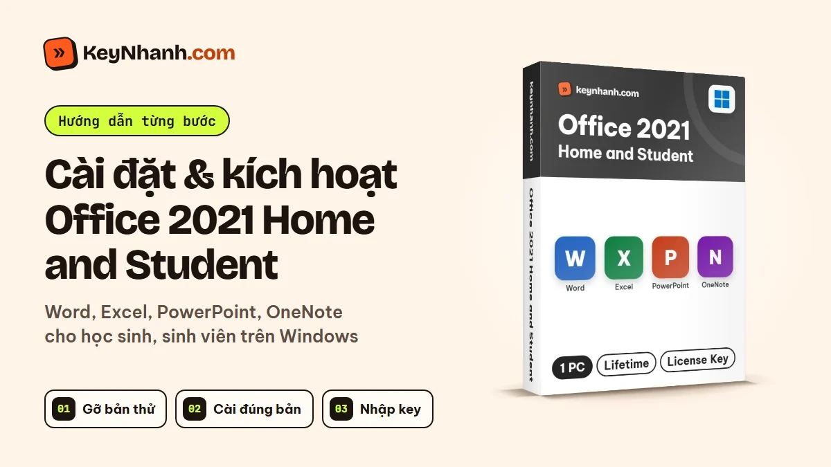 Cài đặt và kích hoạt Office 2021 Home and Student trên laptop