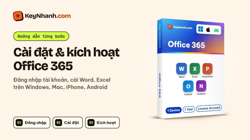Cài đặt và kích hoạt Office 365 bằng tài khoản