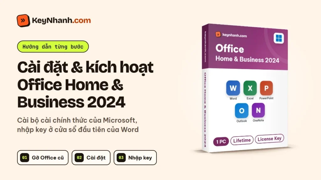 Cài đặt và kích hoạt Office Home & Business 2024 bằng key trong Word
