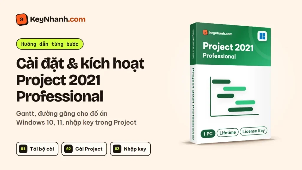 Cài đặt và kích hoạt Project 2021 Professional bằng key bản quyền