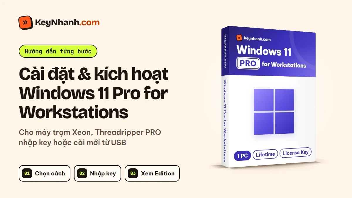 Cài đặt và kích hoạt Windows 11 Pro for Workstations trên máy trạm
