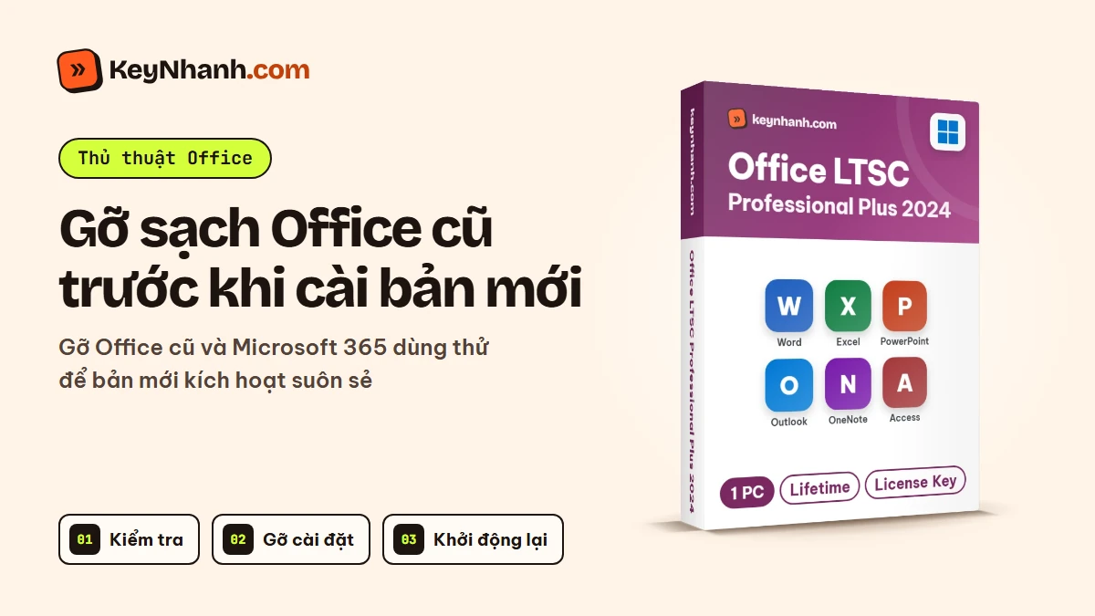 Gỡ sạch Office cũ trước khi cài bản mới