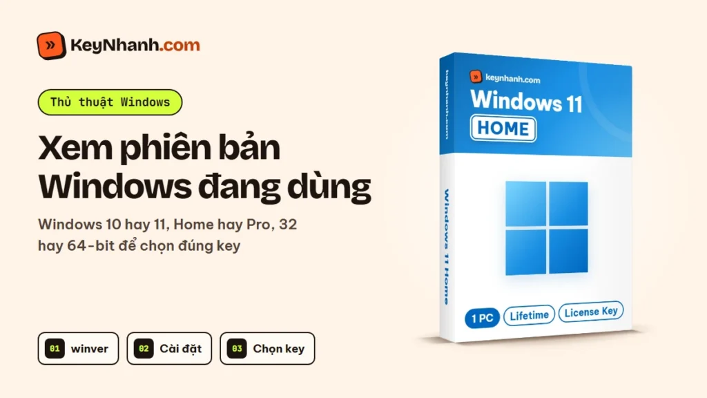 Cách xem phiên bản Windows đang dùng