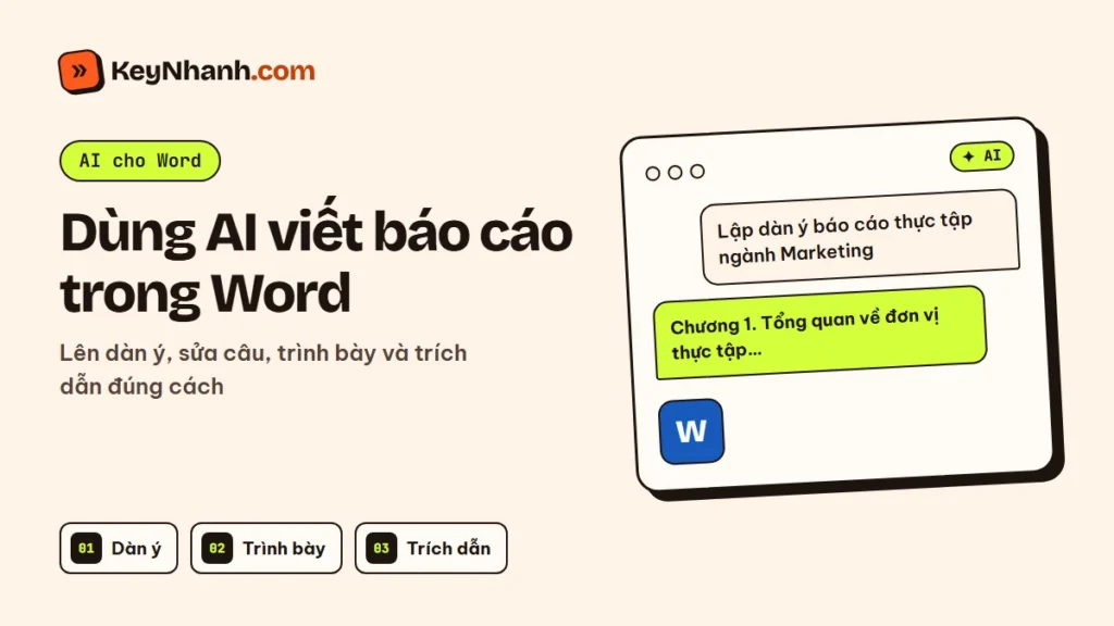 Dùng AI viết báo cáo trong Word