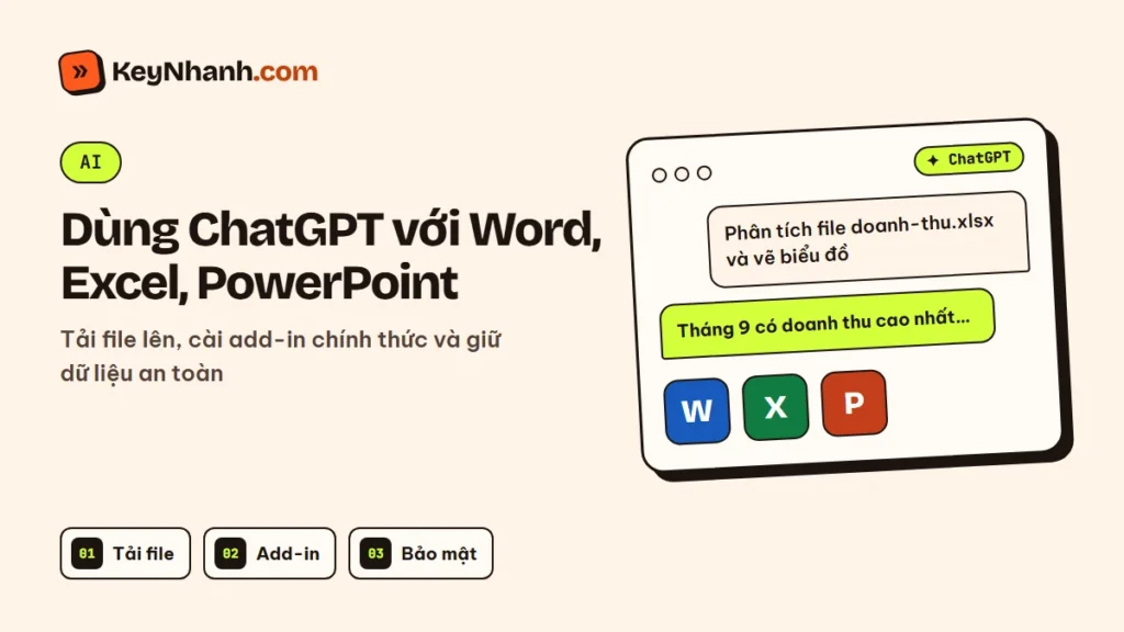 Dùng ChatGPT với Word, Excel, PowerPoint