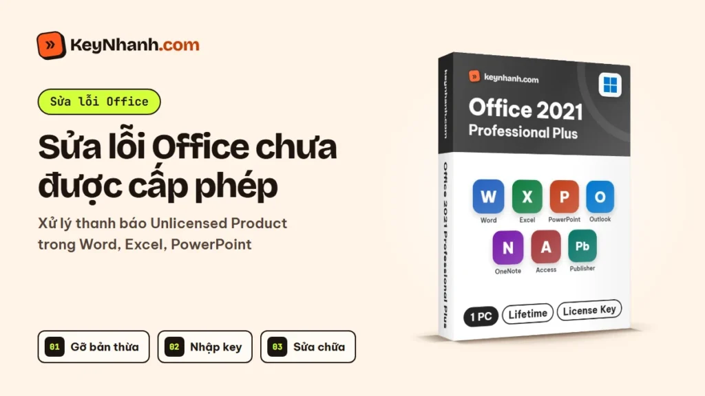 Sửa lỗi Office báo Sản phẩm Chưa được cấp phép